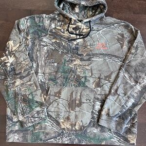 Realtree Camo Hoodie Sweatshirt y2k Pullover Nature Outdoor Design Size XL
